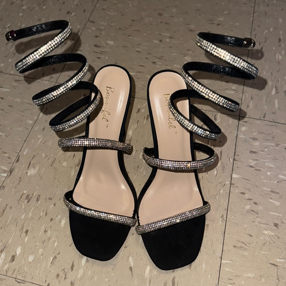 Black gem heels